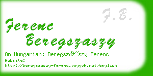 ferenc beregszaszy business card